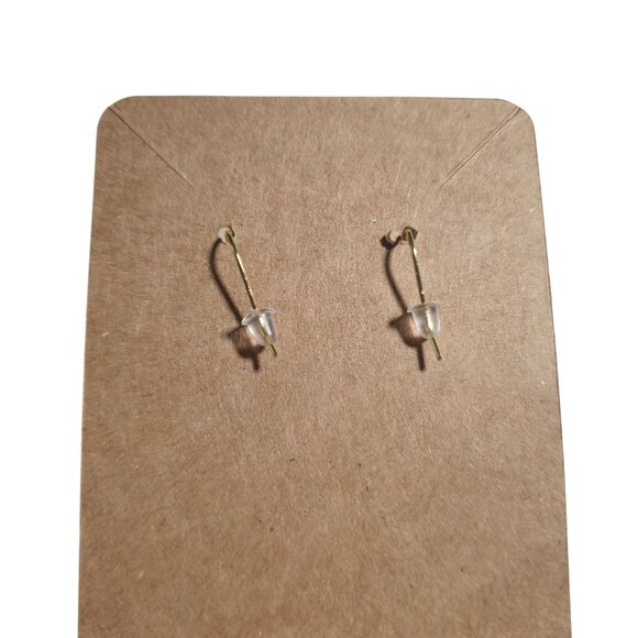 Gold Dangle Drop Earrings Multi Strand Lightweight Stylish Jewelry Shiny Gift - Picture 4 of 4